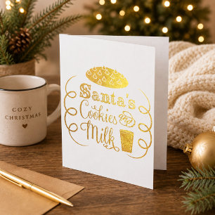 Weihnachtskekse und Milchweihnachtsweih Folienkarte