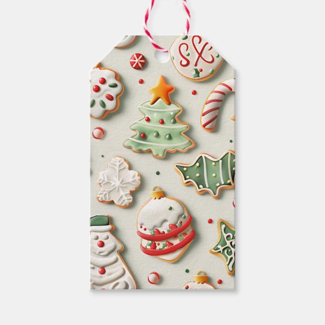 Weihnachtskekse und Streusel Geschenkanhänger (Vorderseite)