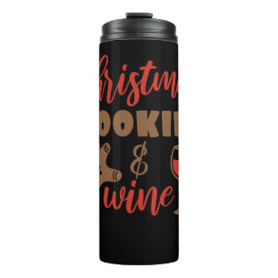 Weihnachtskekse und Wein Thermosbecher