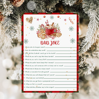 Weihnachtskekse Vater Joke Baby Shower Game Card Einladung