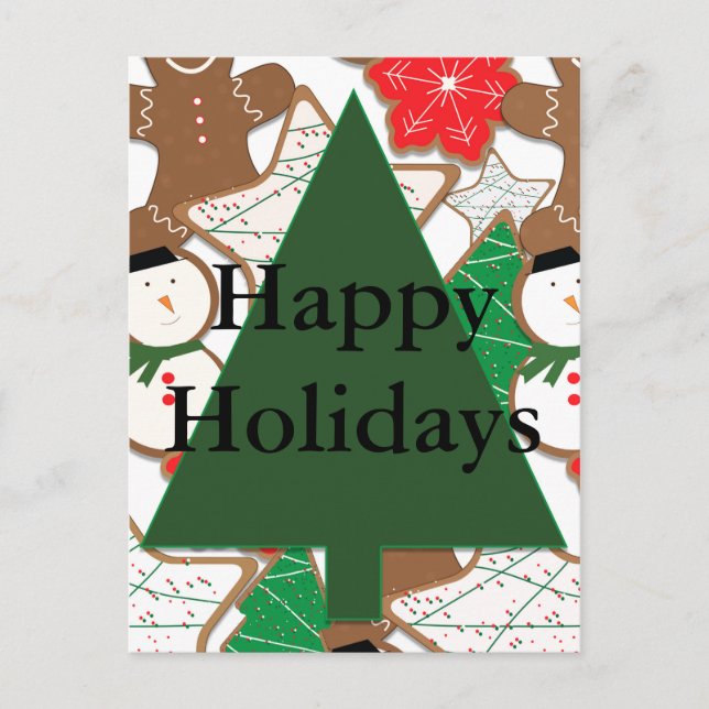 Weihnachtskekse Weihnachtskarte Feiertagspostkarte (Vorderseite)