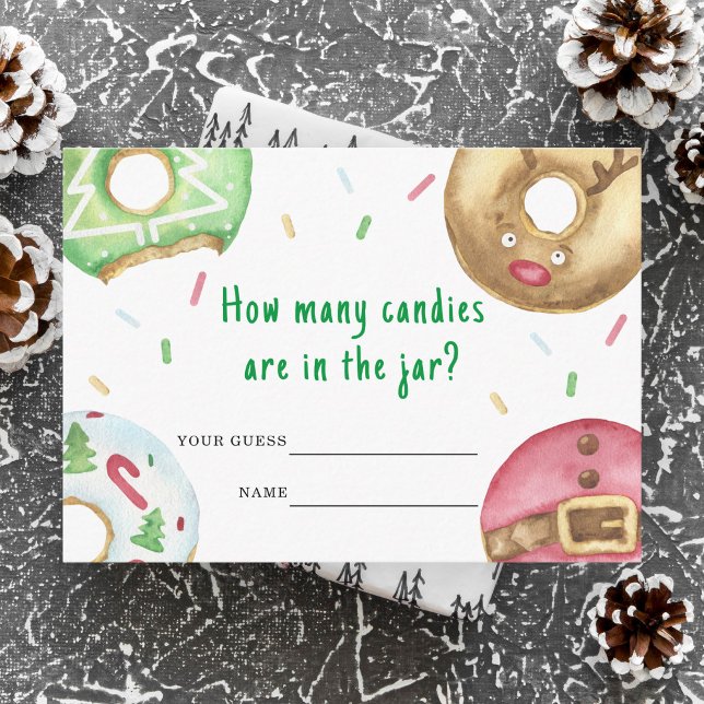 Weihnachtskekse - Wie viele Bonbons Spiel Begleitkarte (Von Creator hochgeladen)