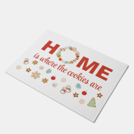 Weihnachtskekse ZUHAUSE ist dort, wo die Kekse sin Fußmatte