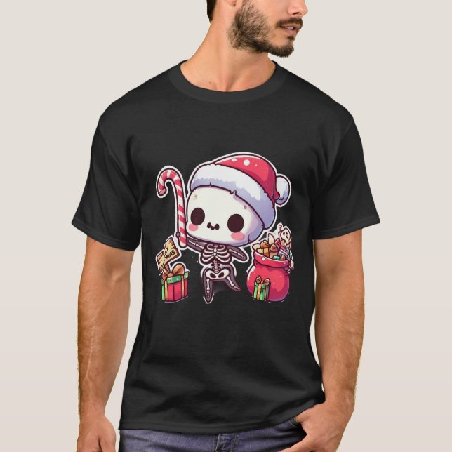Weihnachtskelett T-Shirt (Vorderseite)