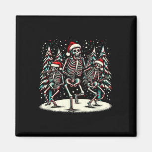 Weihnachtskelette tanzen - Vintages Halloween-Co Magnet