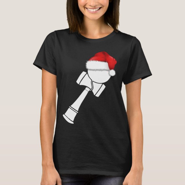 Weihnachtskendama mit Weihnachtsmannmütze White T-Shirt (Vorderseite)