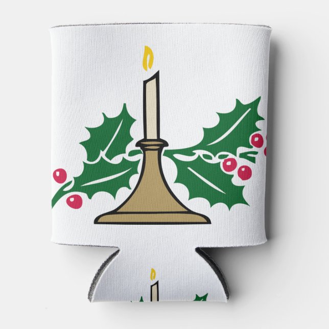 Weihnachtskerze Dosenkühler (Vorderseite)