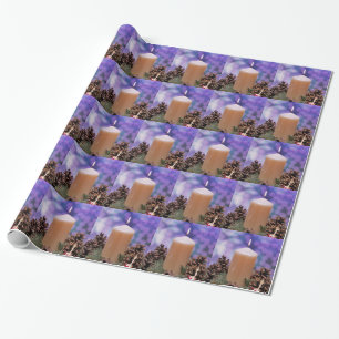 Weihnachtskerze Geschenkpapier