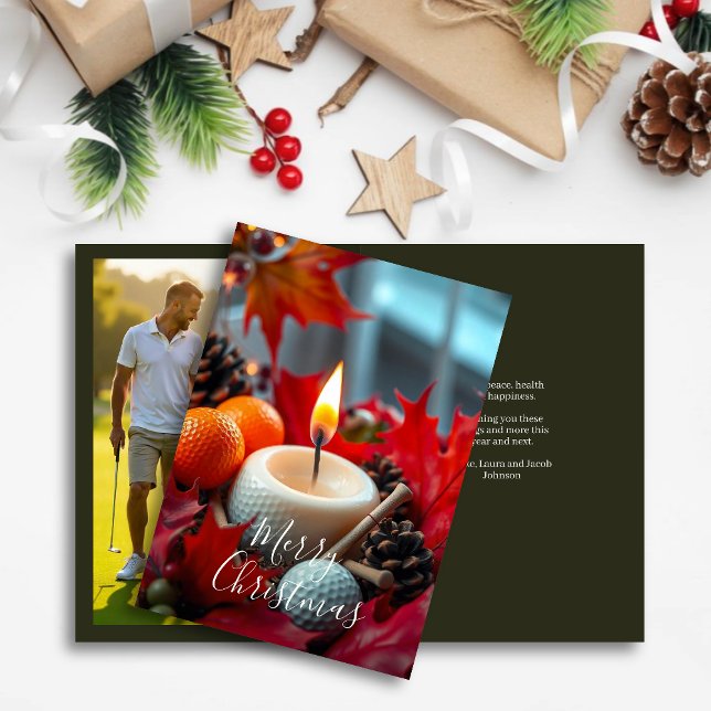 Weihnachtskerze Golf Foto Olive Feiertagskarte (Von Creator hochgeladen)
