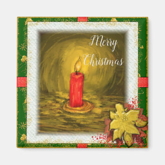 Weihnachtskerze Kühlschrankmagnet Magnet