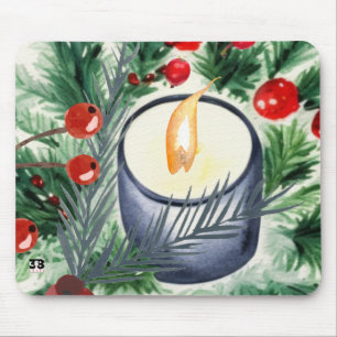 Weihnachtskerze Mousepad