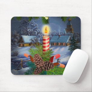 Weihnachtskerze Mousepad
