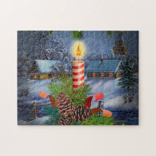 Weihnachtskerze Puzzle