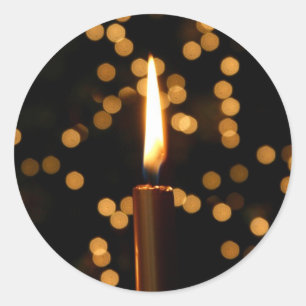 Weihnachtskerze Runder Aufkleber