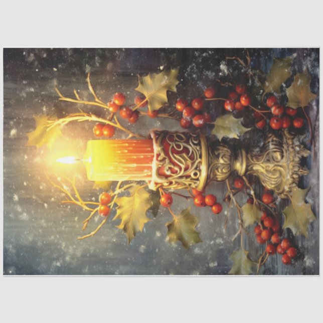Weihnachtskerze Seidenpapier (Vorderseite)