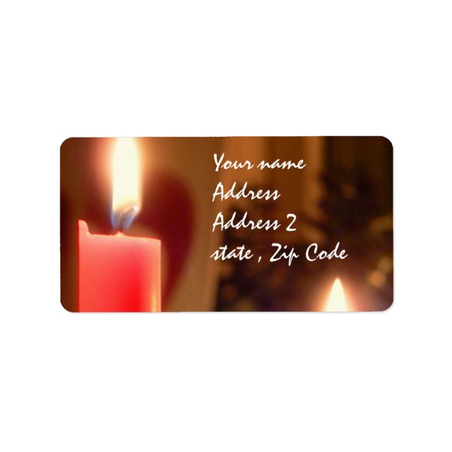 Weihnachtskerzen Adressaufkleber (Vorne)