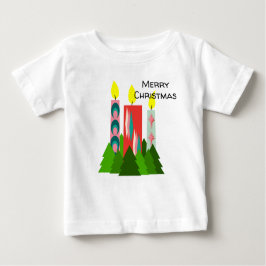 Weihnachtskerzen Baby T-shirt