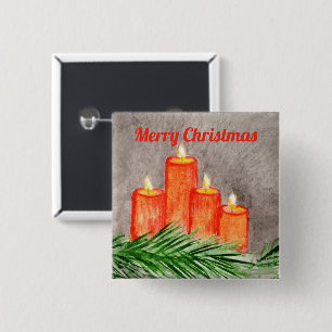 Weihnachtskerzen Button