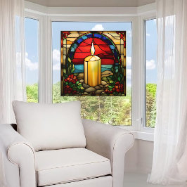 Weihnachtskerzen Imitate festgeklemmtes Glasfenste Fensteraufkleber