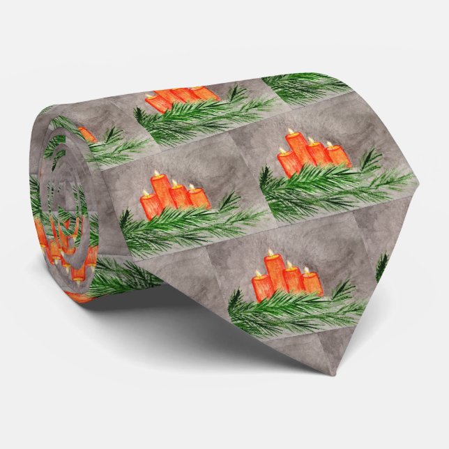 Weihnachtskerzen Krawatte (Gerollt)
