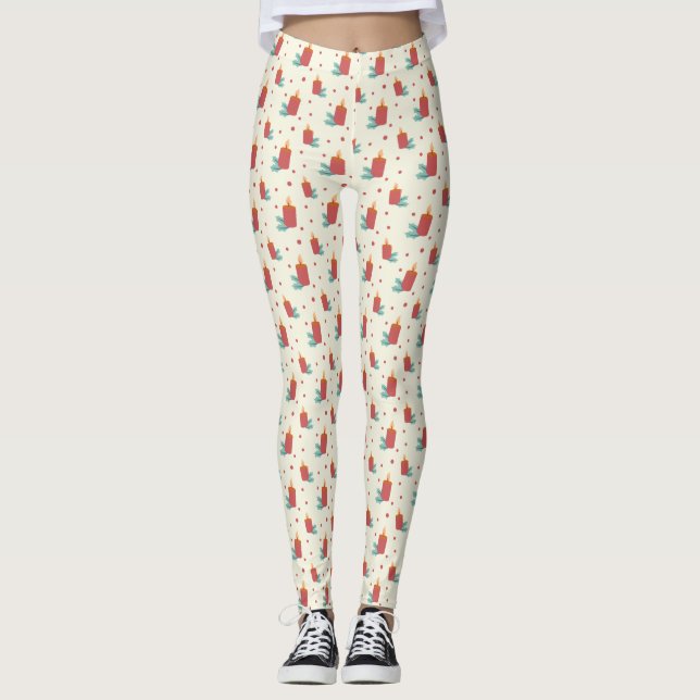 Weihnachtskerzen - Leggings (Vorderseite)