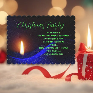 Weihnachtskerzen-Nacht-Feiertags-Party-Einladungen Einladung