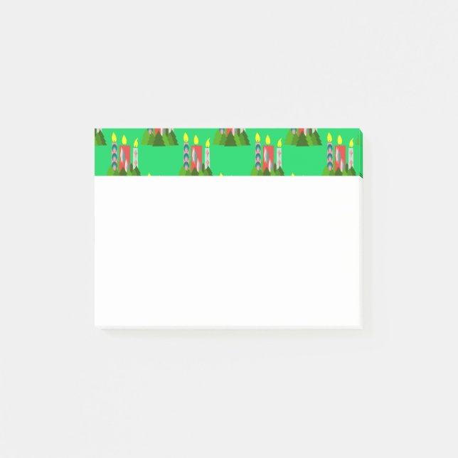 Weihnachtskerzen Post-it Klebezettel (Vorderseite)
