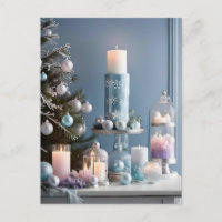 Weihnachtskerzen Postkarte