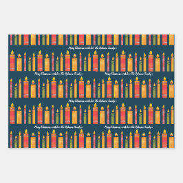 Weihnachtskerzen tauchen Licht Frieden Brauch Geschenkpapier Set