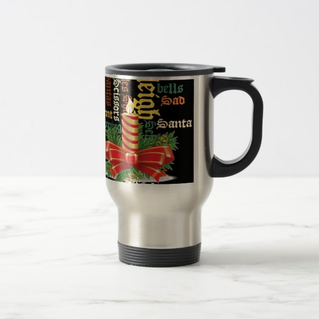Weihnachtskerzen-Wortkunst-Kollektion Reisebecher (Rechts)