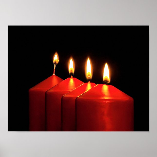 Weihnachtskerzenadvent Poster (Vorne)