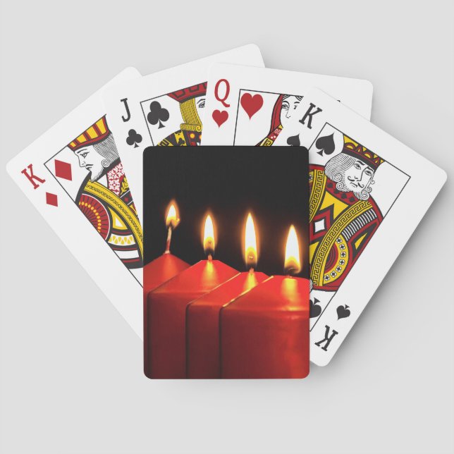 Weihnachtskerzenadvent Spielkarten (Rückseite)