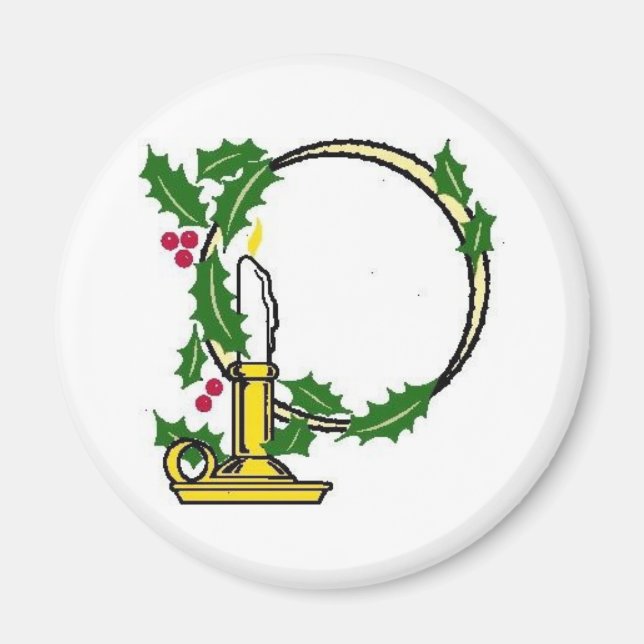 Weihnachtskerzendesign Magnet (Vorne)