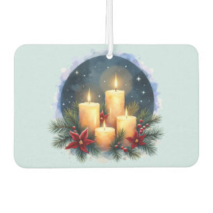 Weihnachtskerzenglanz mit Weihnachtssternen Autolufterfrischer