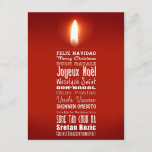 Weihnachtskerzenlicht Feiertagspostkarte