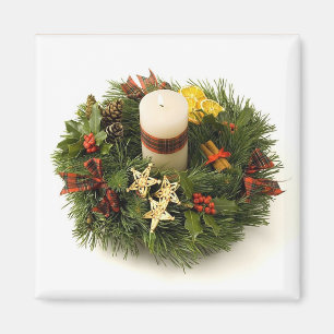 Weihnachtskerzenring Magnet