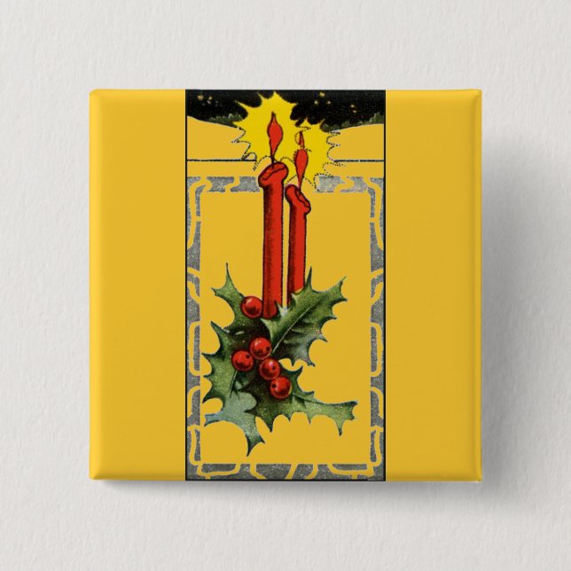 Weihnachtskerzenschaltfläche Button (Vorderseite)