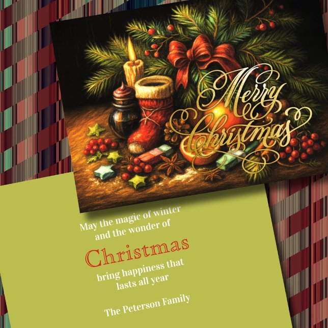 Weihnachtskhalk Zeichne Stillleben Feiertagskarte (Von Creator hochgeladen)