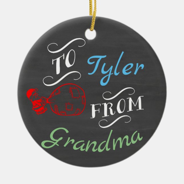 Weihnachtskhalkboard Name Ornament (Vorne)