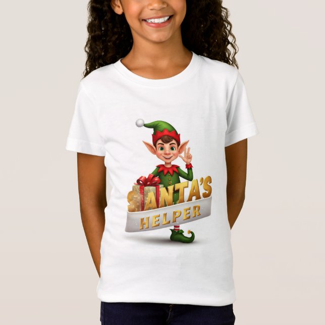 Weihnachtskids-T - Shirt - Schnitt (Vorderseite)