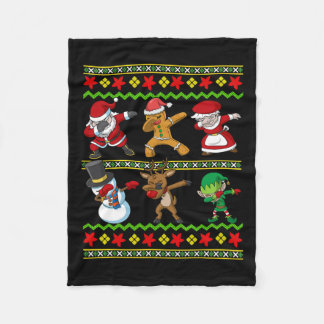 Weihnachtskids Weihnachtsmann Dabbing Squad Männer Fleecedecke