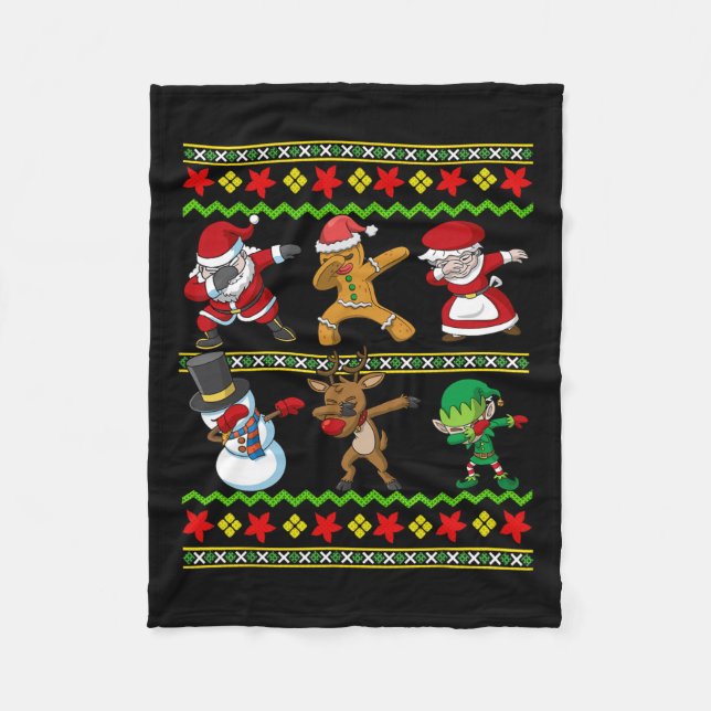 Weihnachtskids Weihnachtsmann Dabbing Squad Männer Fleecedecke (Vorderseite)