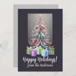 Weihnachtskiefer 14 Frohe Weihnachten, Grußkarte Einladung