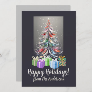 Weihnachtskiefer 14 Frohe Weihnachten, Grußkarte Einladung
