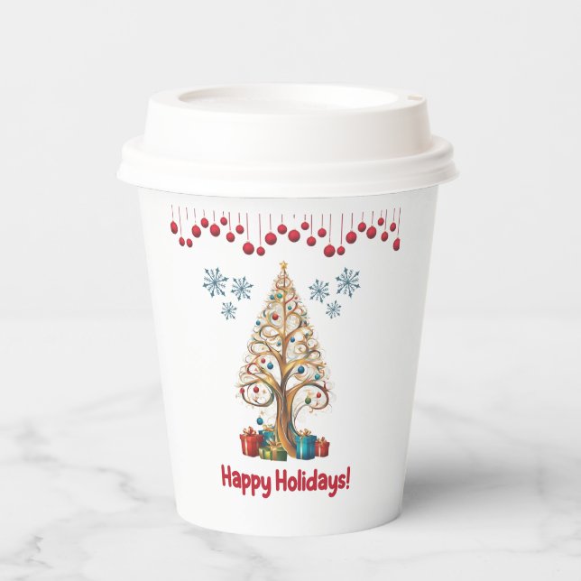 Weihnachtskiefer 1, Weihnachtsgeschenk, Pappbecher (Vorderseite)