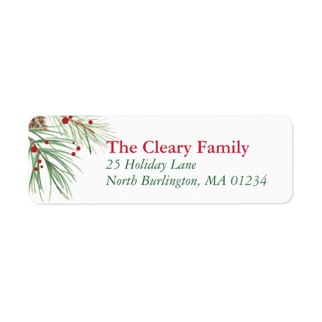 Weihnachtskiefer Wasserfarbe | Weihnachtsrückkehr  (Vorne)