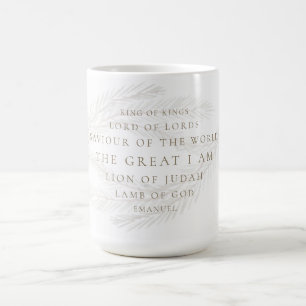 Weihnachtskieferlaub Die Namen Gottes Christlich Kaffeetasse