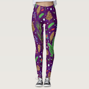 Weihnachtskiefern: Festlich nahtlos Leggings