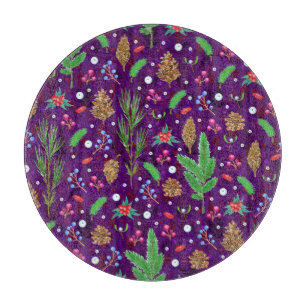 Weihnachtskiefern: Festlich nahtlos Schneidebrett