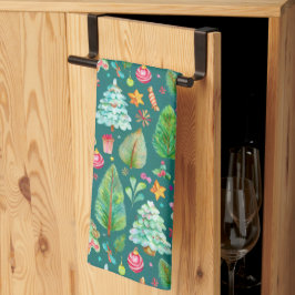 Weihnachtskiefern Geschirrtuch